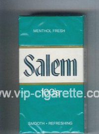 Salem 100s Menthol Fresh green and white and green cigarettes hard box