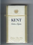Kent Golden Lights Deluxe 100s cigarettes hard box