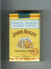 John Rolfe Kings American Blend cigarettes soft box