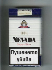 Nevada 100s Virginia Blend cigarettes soft box  Nevada 100s Virginia Blend cigarettes soft box