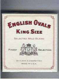 English Ovals Selected Mild Blend King Size cigarettes wide flat hard box