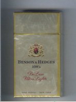 Benson Hedges 100s De Luxe Ultra Lights cigarettes Park Avenue