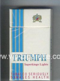 Triumph Superkings Lights 100s cigarettes hard box