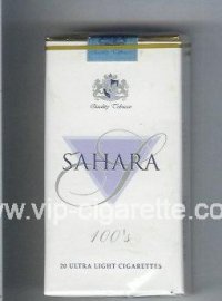 Sahara 100s Ultra Light cigarettes soft box