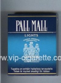 Pall Mall Famous American Cigarettes Lights 25s cigarettes hard box
