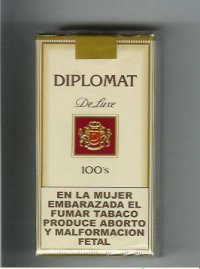 Diplomat De Luxe 100s cigarettes soft box