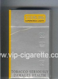 Sterling Lights 100s cigarettes hard box
