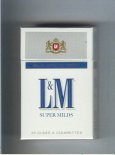 L&M Mellow Distinctively Smooth Super Milds cigarettes hard box
