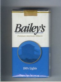 Bailey's 100s lights cigarettes