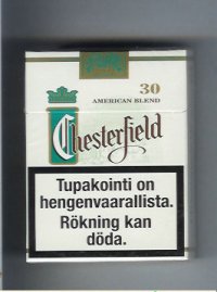 Chesterfield Green Full Flavor Menthol cigarettes American blend 30  Chesterfield Green Full Flavor Menthol cigarettes American blend 30