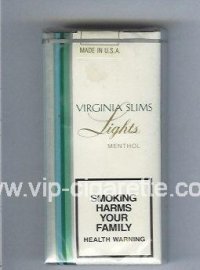 Virginia Slims Lights Menthol 100s cigarettes soft box  Virginia Slims Lights Menthol 100s cigarettes soft box