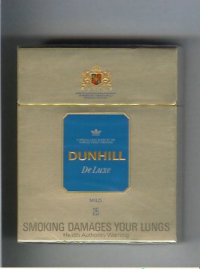 Dunhill De Luxe Mild 25 cigarettes hard box  Dunhill De Luxe Mild 25 cigarettes hard box