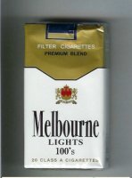 Melbourne Lights 100s Premium Blend cigarettes soft box