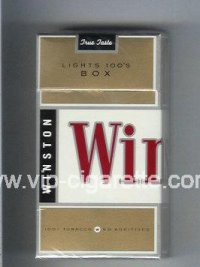 Winston Lights 100s Box cigarettes hard box