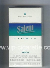 Salem Lights 100s with line Menthol Fresh cigarettes hard box