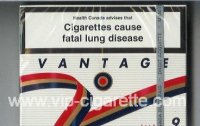 Vantage 9 Filter 25 Cigarettes wide flat hard box