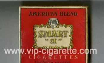 Smart \'a\' American Blend cigarettes wide flat hard box