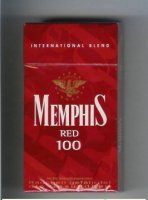 Memphis Red 100s International Blend cigarettes hard box