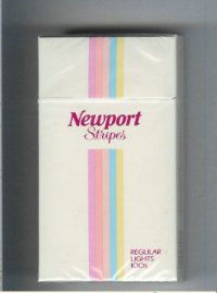 Newport Stripes Regular Lights 100s cigarettes hard box  Newport Stripes Regular Lights 100s cigarettes hard box