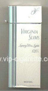 Virginia Slims Luxury Ultra Lights 120s Menthol cigarettes hard box  Virginia Slims Luxury Ultra Lights 120s Menthol cigarettes hard box