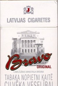 Bravo Original cigarettes hard box Latvia