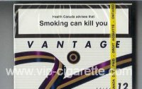 Vantage 12 Select 25 Cigarettes wide flat hard box