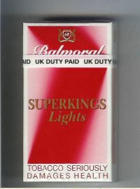 Balmoral superkings Lights cigarettes red