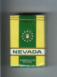 Nevada American Blend yellow and green and white cigarettes soft box  Nevada American Blend yellow and green and white cigarettes soft box