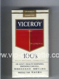 Viceroy Filters 100s Cigarettes Rich Natural Tobaccos soft box
