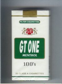 GT One Menthol Filter cigarettes 100s soft box