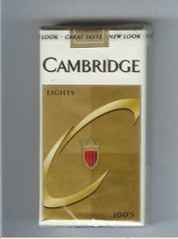 Cambridge Lights 100s cigarettes soft box