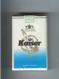 Kaiser Lights Filter Luxe American Blend Special white and blue cigarettes soft box  Kaiser Lights Filter Luxe American Blend Special white and blue cigarettes soft box