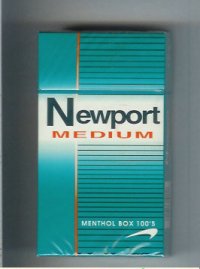 Newport Medium Menthol 100s cigarettes hard box  Newport Medium Menthol 100s cigarettes hard box