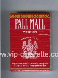 Pall Mall Famous Cigarettes Medium cigarettes hard box