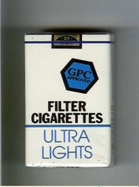 GPC Approved Filter Cigarettes Ultra Lights soft box  GPC Approved Filter Cigarettes Ultra Lights soft box