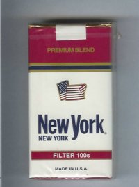 New York Premium Blend Filter 100s cigarettes soft box  New York Premium Blend Filter 100s cigarettes soft box