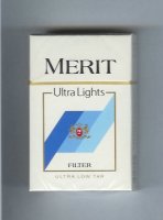 Merit Ultra Lights Filter cigarettes hard box