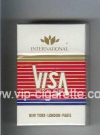 Visa International American Blend cigarettes hard box  Visa International American Blend cigarettes hard box