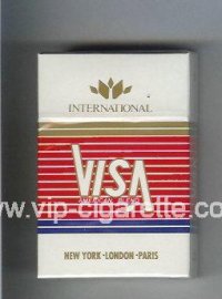 Visa International American Blend cigarettes hard box