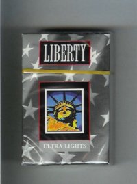 Liberty Ultra Lights cigarettes hard box