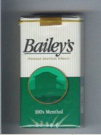 Bailey's Menthol 100s cigarettes