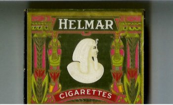 Helmar cigarettes wide flat hard box