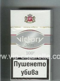 Victory Silver 100s cigarettes hard box  Victory Silver 100s cigarettes hard box