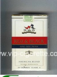 R and B Red and Black American Blend cigarettes soft box